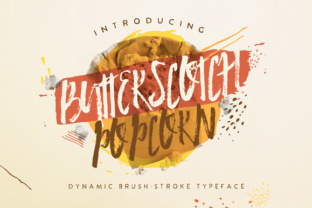 Butterscotch Popcorn: A Hand-Painted Brush Font for Authentic Branding