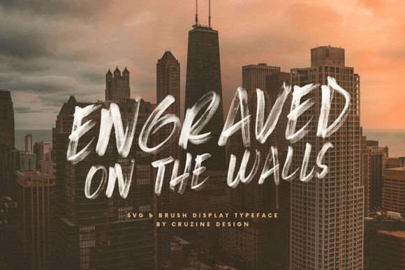 Engraved on the Walls: A Bold Script for Modern Branding