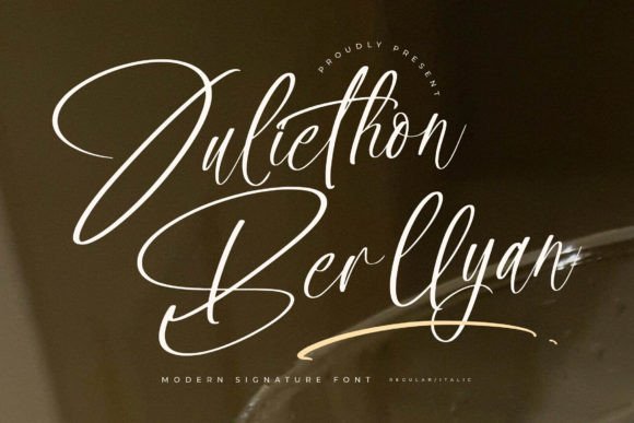 Juliethon Berllyan: Elevate Your Design with a Modern Signature Font