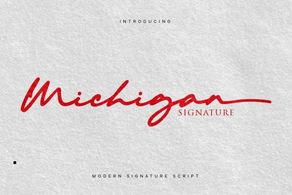Michigan: A Cursive Script Font for Elegant Design